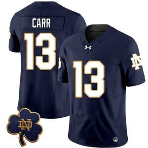 Mens Youths Kids CJ Carr Navy Vapor Stitched Jersey